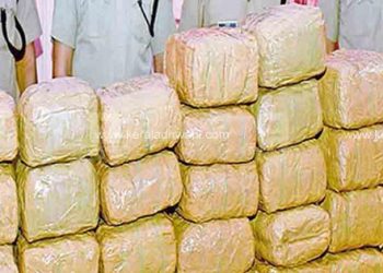 ആലപ്പുഴയിൽ ധൻബാദ് എക്സ്പ്രസ് ട്രെയിനിൽ നിന്ന് 60 കിലോ കഞ്ചാവ് പിടികൂടി