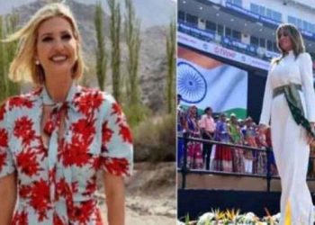 ഡൊണാൾഡ് ട്രംപിന്റെ ഭാര്യയുടെയും,  മകളുടെയും വസ്ത്ര ധാരണത്തിന്റെ പ്രത്യേകതകൾ സോഷ്യൽ മീഡിയയിൽ ചർച്ച ആകുന്നു