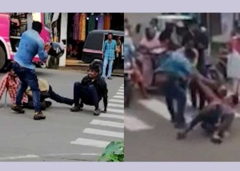 അമിതവേഗത: ബസ് ബൈക്കിലും മറ്റൊരു സ്‌ക്കൂട്ടറിലും തട്ടി; ചോദ്യം ചെയ്ത യുവാക്കള്‍ക്ക് ബസ് ജീവനക്കാരുടെ ക്രൂരമര്‍ദനം