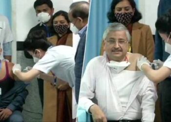 രാജ്യത്ത് കോവിഡ് വാക്‌സിനേഷന്‍ ആദ്യം സ്വീകരിച്ചത് ശുചീകരണത്തൊഴിലാളി; വാക്‌സിന്‍ സ്വീകരിച്ചത് കേന്ദ്ര ആരോഗ്യമന്ത്രി ഹര്‍ഷ വര്‍ധന്റെ സാന്നിധ്യത്തില്‍