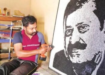 വിധി അരയ്ക്ക് താഴെ തളര്‍ത്തി, ചിത്രകലയെ സ്നേഹിച്ച നിശാന്ത് 100 കിലോ ആണികൾ കൊണ്ട് തീര്‍ത്തത് നടന്‍ സുരേഷ് ഗോപിയെ