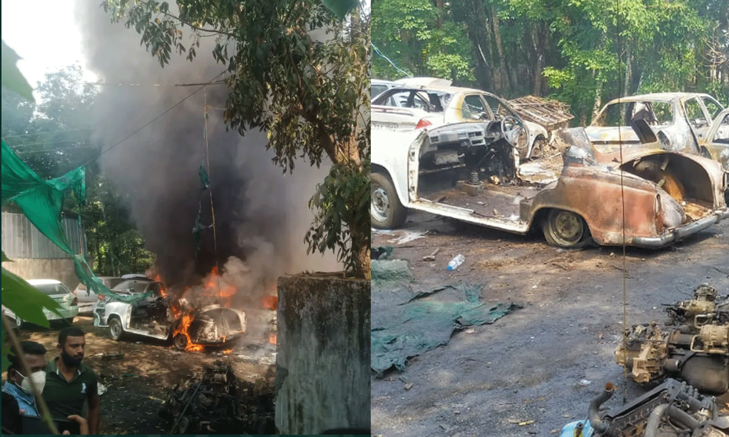 കോട്ടയത്ത് വൻ തീപിടുത്തം; മൂന്നു അന്യസംസ്ഥാന തൊഴിലാളികൾക്ക് പൊള്ളലേറ്റു