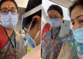 ഇന്ധന വില: വിമാനത്തില്‍ കലഹിച്ച് സ്മൃതി ഇറാനിയും മഹിളാ കോണ്‍ഗ്രസ് നേതാവും; വീഡിയോ സോഷ്യല്‍ മീഡിയയില്‍ വൈറല്‍