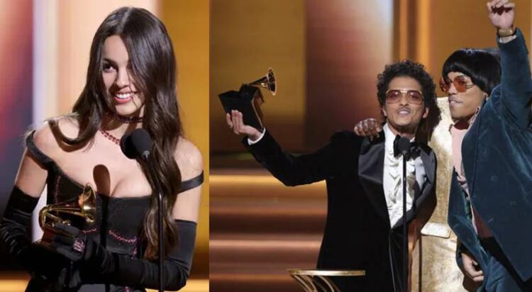 ഗ്രാമി പുരസ്‌കാരം പ്രഖ്യാപിച്ചു; ബ്രൂണോ മാഴ്സിനും ഒലിവിയ റോഡ്രിഗോയ്ക്കും പുരസ്‌കാരം