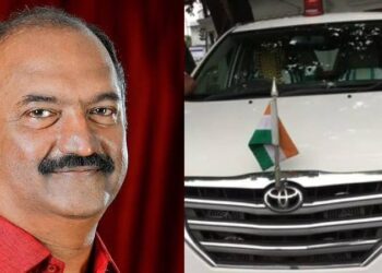 ഓടിക്കൊണ്ടിരുന്ന കാറിന്റെ ടയര്‍ ഊരിത്തെറിച്ചു; റോഡിലുരസി തീപ്പൊരി വന്നു; വാഹനത്തിന്റെ വേഗം കുറവായതിനാല്‍ വന്‍ അപകടം ഒഴിവായി, പരുക്ക് സംഭവിക്കാതെ രക്ഷപ്പെട്ട് ധനമന്ത്രി