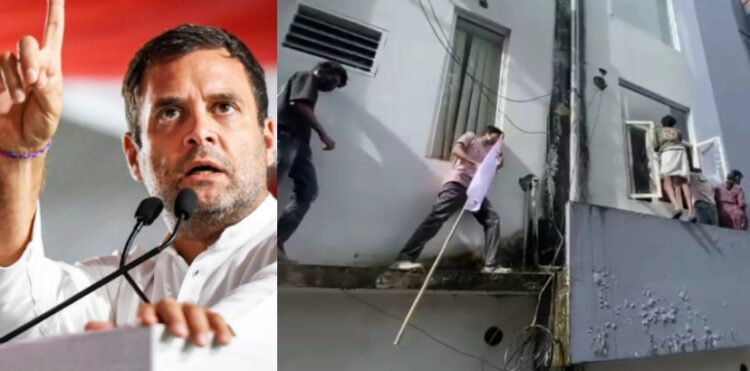 കല്പ്പറ്റയില് രാഹുല് ഗാന്ധിയുടെ ഓഫീസിലേക്ക് എസ്എഫ്ഐ മാര്ച്ച്; സംഘര്ഷം; ഓഫീസ് സ്റ്റാഫ് അഗസ്റ്റിനെ മര്ദിച്ചു, 20 എസ്എഫ്ഐ പ്രവര്ത്തകര് അറസ്റ്റില്