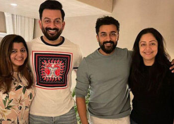 പ്രചോദനം നല്‍കുന്ന സുഹൃത്തുക്കള്‍; സോഷ്യല്‍ മീഡിയയില്‍ തരംഗമായി ഒരു ‘കുടുംബ’ ചിത്രം പൃഥ്വിരാജിനും ഭാര്യ സുപ്രിയയ്ക്കും ഒപ്പം സൂര്യയും ജ്യോതികയും നില്‍ക്കുന്നതാണ് ചിത്രത്തില്‍