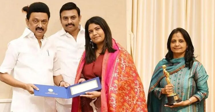 ഓസ്‌കര്‍ നേട്ടം: ‘ദി എലിഫന്റ് വിസ്പറേഴ്‌സിന്റെ’ സംവിധായികയ്ക്ക് ഒരു കോടി രൂപ സമ്മാനിച്ച് മുഖ്യമന്ത്രി എംകെ സ്റ്റാലിന്‍
