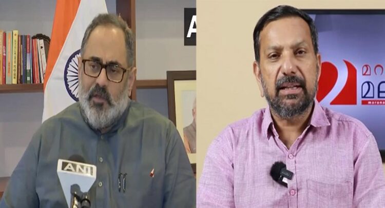 ഷാജൻ സ്‌കറിയയുടെ അപ്പീൽ സുപ്രീം കോടതിയുടെ പരിഗണയിൽ ഇരിക്കവേയുള്ള പൊലീസിന്റെ നടപടി അംഗീകരിക്കാൻ കഴിയില്ല; കേരളത്തിലെ മാധ്യമങ്ങളെ ഭീഷണിപ്പെടുത്തി വായടപ്പിക്കുന്നു; പിണറായി സർക്കാറിനെതിരെ ആഞ്ഞടിച്ചു കേന്ദ്ര ഐടി മന്ത്രി രാജീവ് ചന്ദ്രശേഖർ