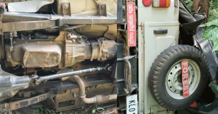 അതിരപ്പിള്ളിയില് വനപാലകര് സഞ്ചരിച്ച ജീപ്പിന് നേരെ കാട്ടാന ആക്രമണം; 2 പേര്ക്ക് പരിക്ക്