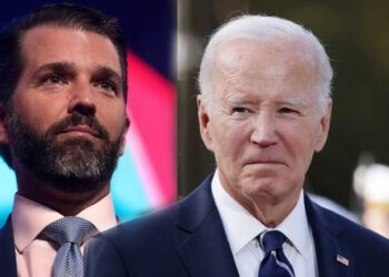 ബൈ​ഡ​ൻ പ​ടി​യി​റ​ങ്ങും മു​ൻ​പ് മൂ​ന്നാം ലോ​ക​മ​ഹാ​യു​ദ്ധം തു​ട​ങ്ങാ​ൻ ശ്ര​മം: ആ​രോ​പ​ണ​വു​മാ​യി ട്രം​പ് ജൂ​ണി​യ‍​ർ