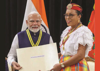 ഡൊ​മി​നി​ക്ക​യു​ടെ പ​ര​മോ​ന്ന​ത ബ​ഹു​മ​തി ഏ​റ്റു​വാ​ങ്ങി മോ​ദി