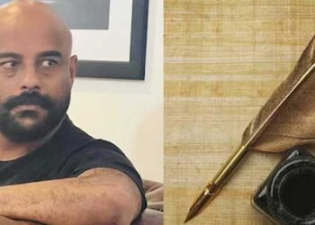 തൂ​ലി​ക പ​ട​വാ​ളാ​ക്കി​യ​വ​ൻ, വി​റ​യ്ക്കാ​ത്ത കൈ​യും വ​ള​യാ​ത്ത ന​ട്ടെ​ല്ലു​മാ​യി ച​ങ്കൂ​റ്റ​ത്തോ​ടെ മു​ര​ളീ ഗോ​പി: പു​തി​യ ക​വ​ർ ചി​ത്ര​വു​മാ​യി താ​രം