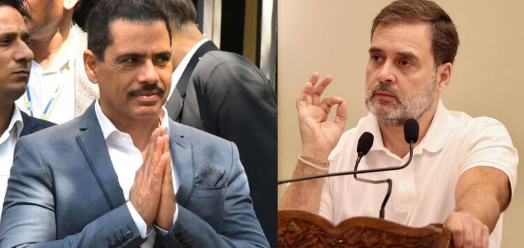 റോബര്ട്ട് വാദ്രയെ 10 വര്ഷമായി കേന്ദ്രം വേട്ടയാടുന്നു, സത്യം ഒടുവില് വിജയിക്കും’:പിന്തുണയുമായി രാഹുൽ