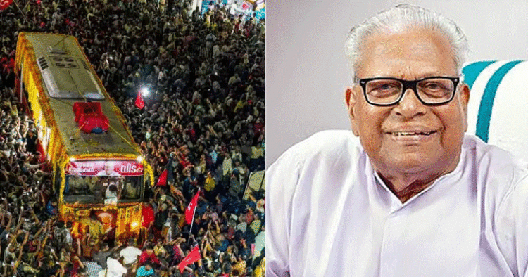 മഴയെ അവഗണിച്ചും ജനസാഗരം, വിപ്ലവ മണ്ണിലേക്ക് അവസാനമായി വിഎസ്; വിലാപയാത്ര ആലപ്പുഴയിലെത്തി