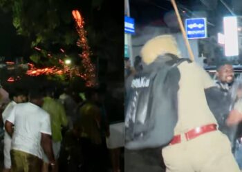 തീപ്പന്തം തിരിച്ചടിയായി; ക്ലിഫ് ഹൗസിലേക്കുള്ള യൂത്ത് കോൺഗ്രസ് പ്രതിഷേധത്തിൽ വധശ്രമത്തിന് കേസ്