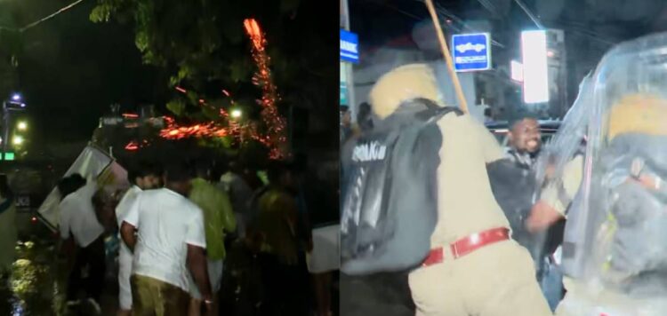 തീപ്പന്തം തിരിച്ചടിയായി; ക്ലിഫ് ഹൗസിലേക്കുള്ള യൂത്ത് കോൺഗ്രസ് പ്രതിഷേധത്തിൽ വധശ്രമത്തിന് കേസ്