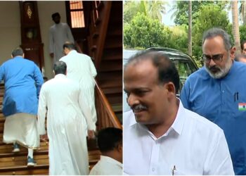 കേരള മിഷൻ പാളുന്നു, അനുനയത്തിന് രാജീവ് ചന്ദ്രശേഖർ: തൃശൂർ അതിരൂപത ആസ്ഥാനത്ത് കൂടിക്കാഴ്ച, ബിജെപിയുമായുള്ള ക്രൈസ്തവ സഭകളുടെ ബന്ധം വഷളായതിനെത്തുടർന്നാണ് കൂടിക്കാഴ്ച