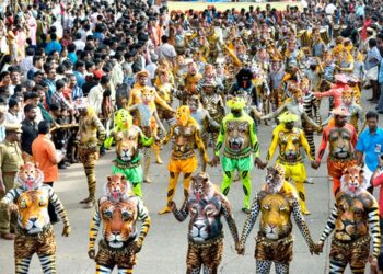ശക്തന്റെ തട്ടകത്തിൽ പുലിപ്പൂരം, മടവിട്ടിറങ്ങുന്നത് 459 പുലികള്, തൃശ്ശൂർ താലൂക്ക് പരിധിയിൽ ഇന്ന് പ്രാദേശിക അവധി