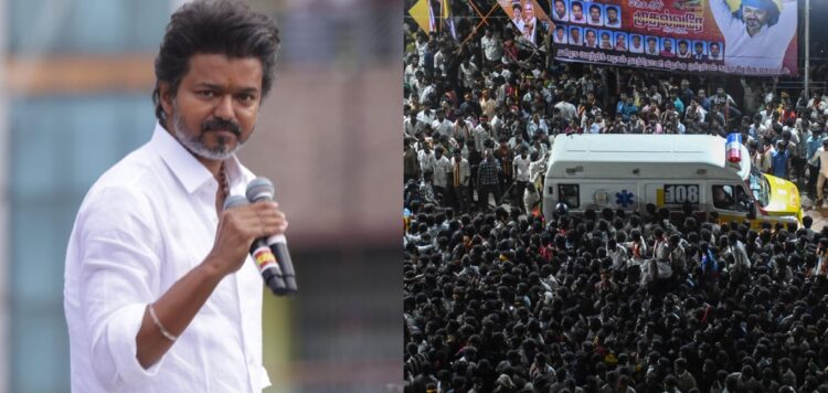 കരൂർ ദുരന്തത്തിൽ പ്രഖ്യാപനങ്ങളുമായി ടിവികെ; വിജയ് ഒക്ടോബർ 17-ന് കരൂരിലെത്തും