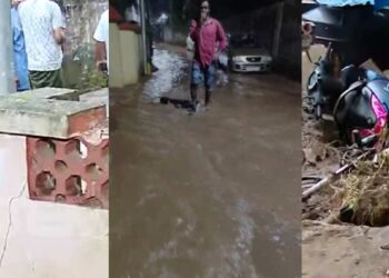 തമ്മനത്ത് ജല അതോറിറ്റിയുടെ കൂറ്റൻ വാട്ടർടാങ്ക് തകർന്നു; വീടുകളില്‍ വെള്ളം ഇരച്ചുകയറി; മതിലുകളും റോഡും തകർന്നു