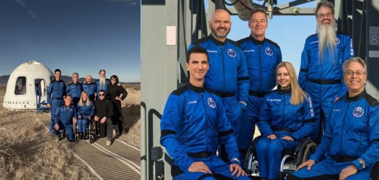 പരിമിതി തടസമായില്ല; വീല്‍ച്ചെയറില്‍ ഇരുന്ന് ബഹിരാകാശത്തേക്ക് പറന്ന് 33കാരി