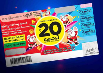 20 കോടിയുടെ ഒന്നാം സമ്മാനം ഈ നമ്പറിന്; ക്രിസ്മസ് -പുതുവത്സര ബമ്പര്‍ ഫലം പ്രഖ്യാപിച്ചു