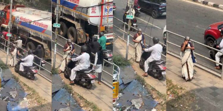 എരഞ്ഞിപ്പാലത്ത് ഫുട്പാത്തിലൂടെ വണ്ടി ഓടിച്ചയാളുടെ ലൈസൻസ് സസ്പെന്ഡ് ചെയ്ത് എംവിഡി
