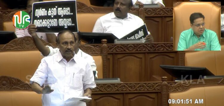 നാൽപത് ദിവസത്തോളം തന്ത്രിയെ ജയിലിലിട്ടതിന്റെ ഉത്തരവാദിത്തം ആർക്ക്?’; സഭ ബഹിഷ്കരിച്ച് പ്രതിപക്ഷം