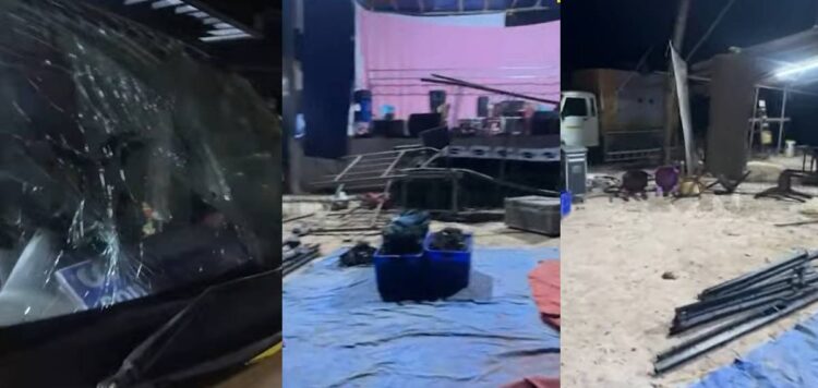 ഗാനമേളയ്ക്ക് ഡാന്‍സ് കളിക്കാന്‍ അനുവദിച്ചില്ല; 60 ലക്ഷം രൂപയുടെ സാധനങ്ങൾ തല്ലിത്തകര്‍ത്ത് സംഘം