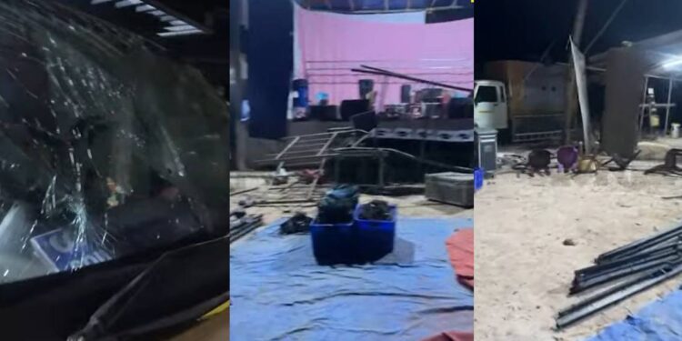 ഗാനമേളയ്ക്ക് ഡാന്‍സ് കളിക്കാന്‍ അനുവദിച്ചില്ല; 60 ലക്ഷം രൂപയുടെ സാധനങ്ങൾ തല്ലിത്തകര്‍ത്ത് സംഘം