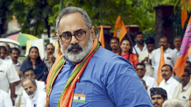 200 കോടിയുടെ ബംഗ്ലാവ് മറച്ചുവെച്ചു’; രാജീവ് ചന്ദ്രശേഖറിനെ അയോഗ്യനാക്കണമെന്ന് കോൺഗ്രസ്