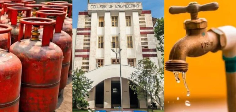 പാചകവാതകമില്ല, കോർപ്പറേഷനിലെ കുടിവെള്ള പ്രതിസന്ധിയും; തിരുവനന്തപുരത്തെ CET കോളേജ് താൽക്കാലികമായി അടച്ചു