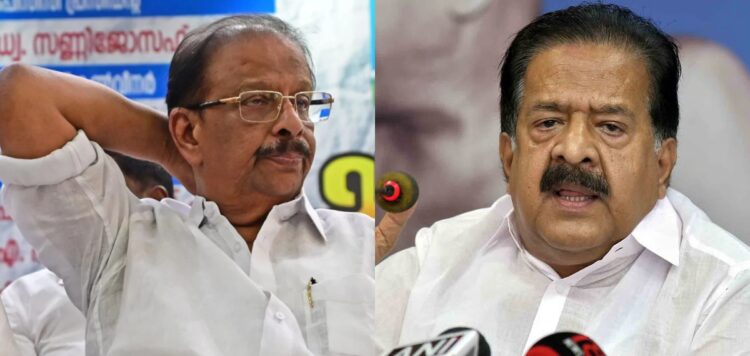 കെ സുധാകരനെ വീണ്ടും വിളിച്ച് രമേശ് ചെന്നിത്തല; പാർട്ടിയെ വെട്ടിലാക്കരുതെന്ന് ആവശ്യം, അനുനയത്തിന് വഴങ്ങാതെ എംപി