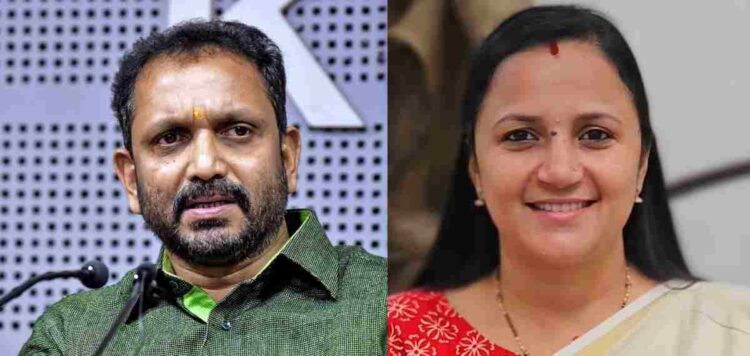 സുരേന്ദ്രൻ മണ്ഡലത്തിൽ നടത്തുന്ന പരിപാടികൾ അറിയിക്കുന്നില്ല; ചുമതലയിൽ നിന്ന് നീക്കണമെന്ന് അശ്വിനി