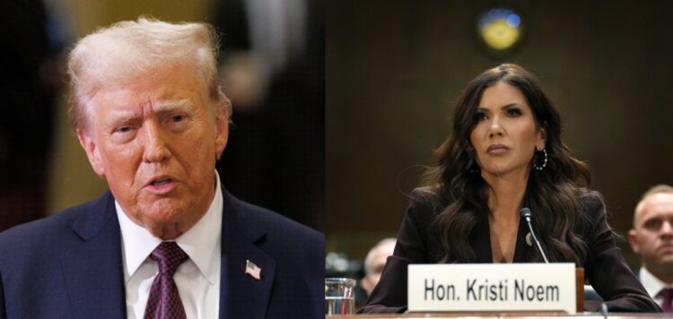 ആഭ്യന്തര സുരക്ഷാ സെക്രട്ടറി ക്രിസ്റ്റി നോമിനെ മാറ്റി ട്രംപ്