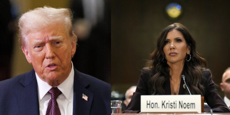 ആഭ്യന്തര സുരക്ഷാ സെക്രട്ടറി ക്രിസ്റ്റി നോമിനെ മാറ്റി ട്രംപ്