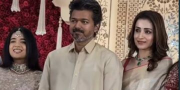 വിവാഹസര്‍ക്കാര വേദിയില്‍ വിജയ്‌ക്കൊപ്പം തൃഷയും; വൈറലായി വീഡിയോ