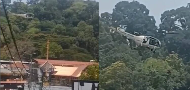 ശബരിമല ക്ഷേത്രത്തിന് മുകളിലൂടെ കോസ്റ്റ് ഗാര്ഡിന്റെ ഹെലികോപ്റ്റര് പറന്നു; അന്വേഷണത്തിന് നിര്ദേശം