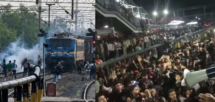 റെയില്‍വേ സ്‌റ്റേഷന്‍ അടിച്ചുതകര്‍ത്ത് പൊലീസ് പരീക്ഷ ഉദ്യോഗാര്‍ത്ഥികള്‍; പട്‌നയില്‍ വന്‍ സംഘര്‍ഷം